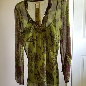 John Paul Richard see thru top with underslip.